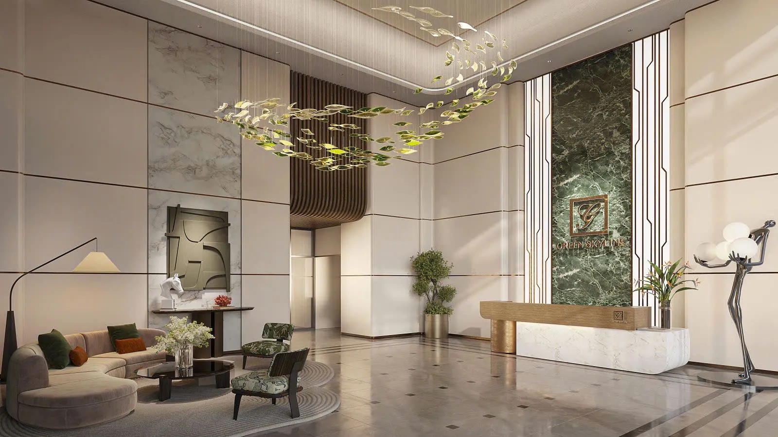 green skyline